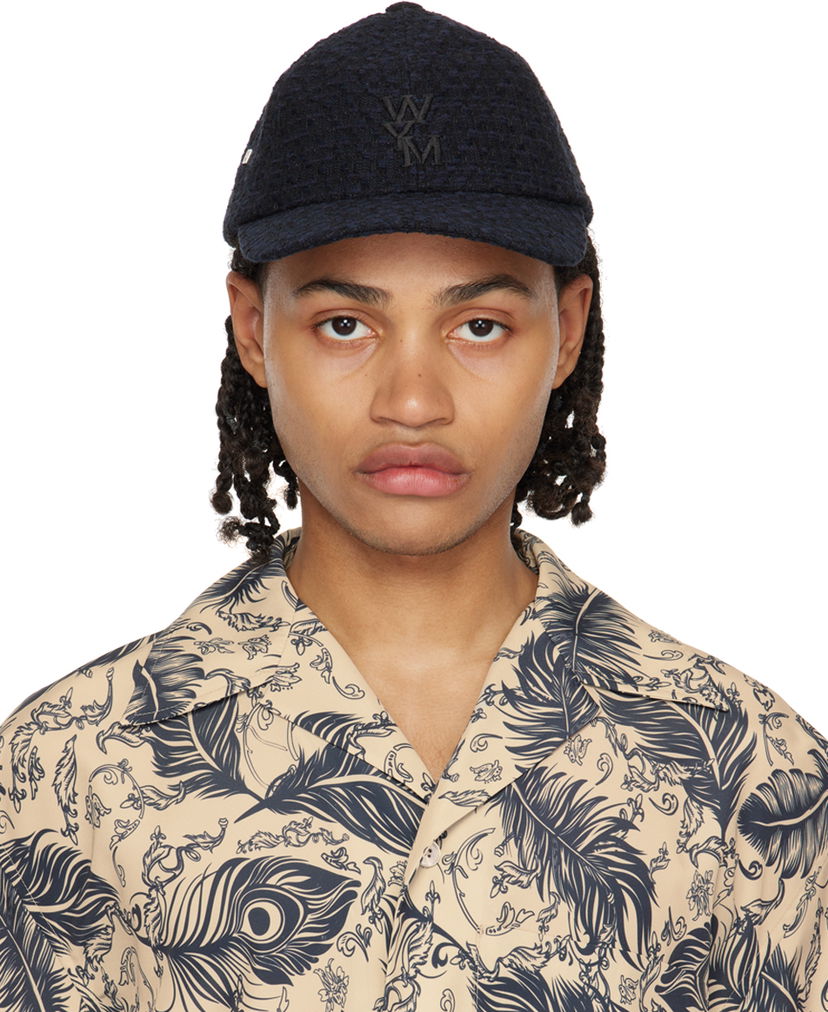 Kapa WOOYOUNGMI Embroidered Cap Mornarica | W231AC55