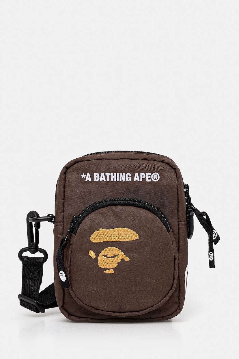 Torba za čez ramo BAPE A Bathing Ape APE Head Mini Bag Rjava | 1L30190006