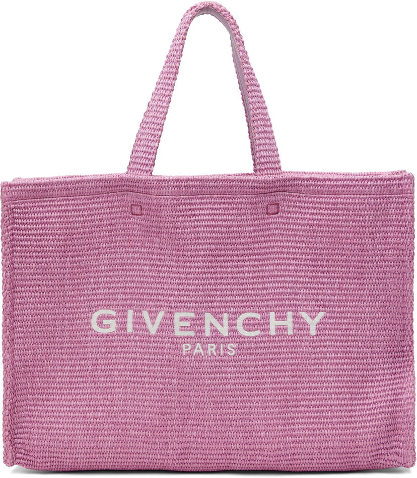 Tote bag Givenchy Medium Woven Tote Bag Roza | BB50ZVB1SQ510