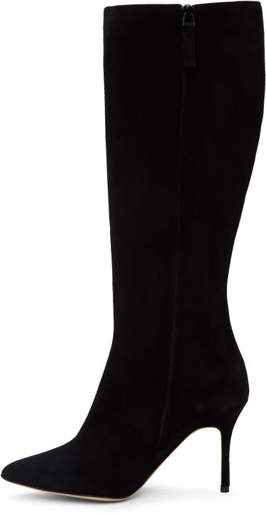 Oblačila Manolo Blahnik Manolo Blahnik Oculara Suede Tall Boots Črna | 322-2404-0003, 2