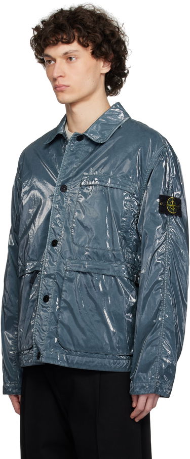 Vetrovka Stone Island Stone Island Prismatica Mussola Caban Jacket Modra | K1S15 4100065 S0132, 3