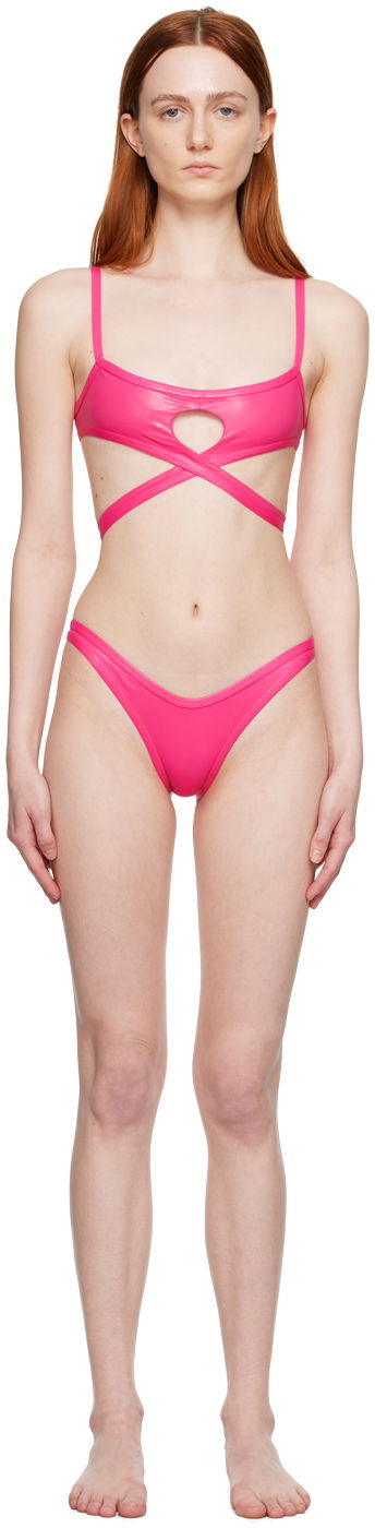 Kopalke The Attico Attico Cutout Bikini Roza | 233WBB67 PA36