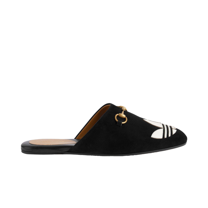 Superge in čevlji Gucci adidas x Trefoil Slipper Black W Črna | 702211 DE8X0 1060