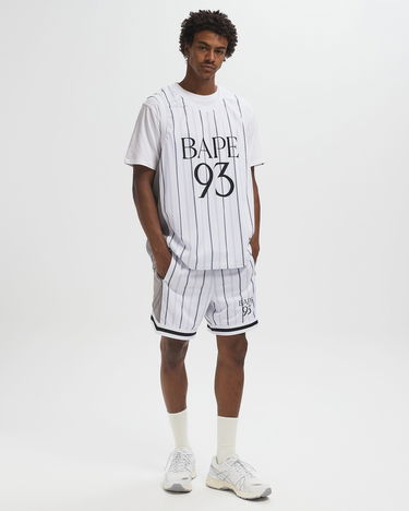 Kratke hlače BAPE Reversible Relaxed Fit Mesh Shorts Bela | 001SPL301325MWH, 2