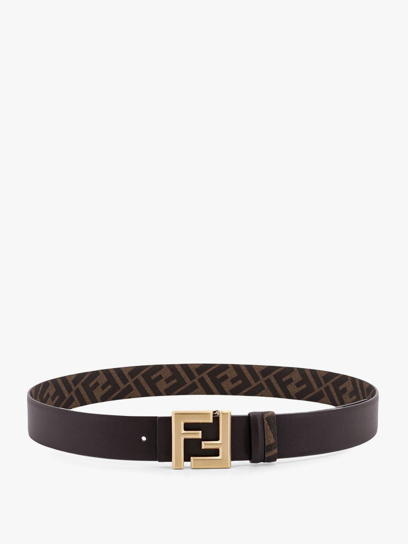 Pasovi FENDI Fendi Reversible FF Buckle Belt Rjava | 7C0541ASIWF1S9U