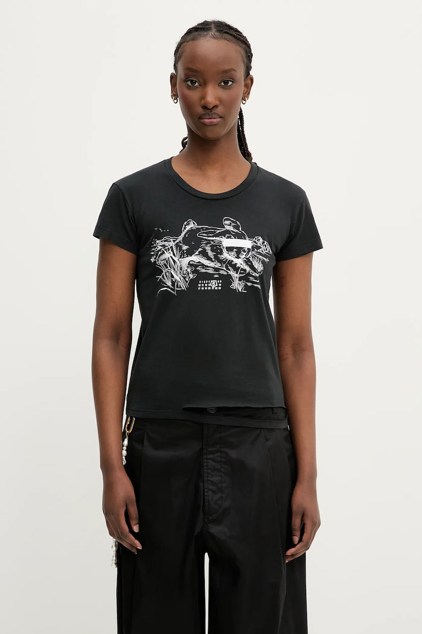 Majica Maison Margiela MM6 Maison Margiela T-Shirt Črna | S62GD0199.M20108.899