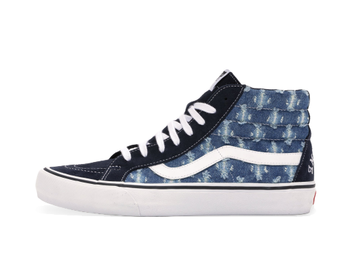 Skateboarding Vans Sk8-Hi Supreme Hole Punch Denim Blue Modra | VN0A38Z32DD