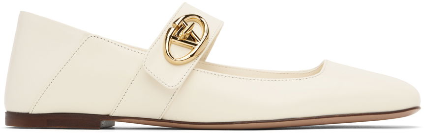Superge in čevlji Valentino Valentino Garavani VLogo Locker Mary-Jane Ballerina Flats Bela | 5W2S0JV2EEY, 0