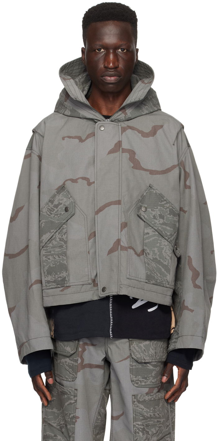 Jakna Marine Serre Regenerated Camo Jacket Siva | MJA044 DWOV0017