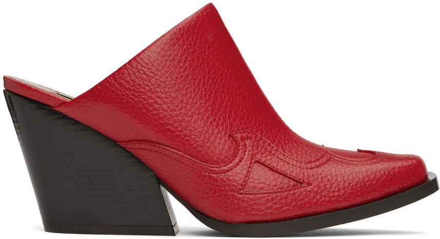 Superge in čevlji Stella McCartney Cowboy Cloudy Wedge Mules Rdeča | 810156AP0160, 0