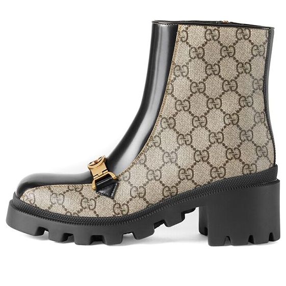 Superge in čevlji Gucci Gucci Interlocking G Ankle Boots Bež | 670412-2OQ50-9763