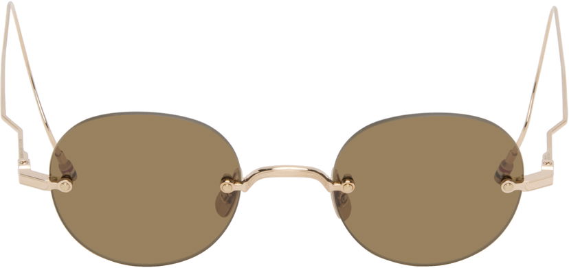 Sončna očala Thom Browne Thom Browne Titanium Rimless Round Sunglasses Rjava | UES937A-G0001
