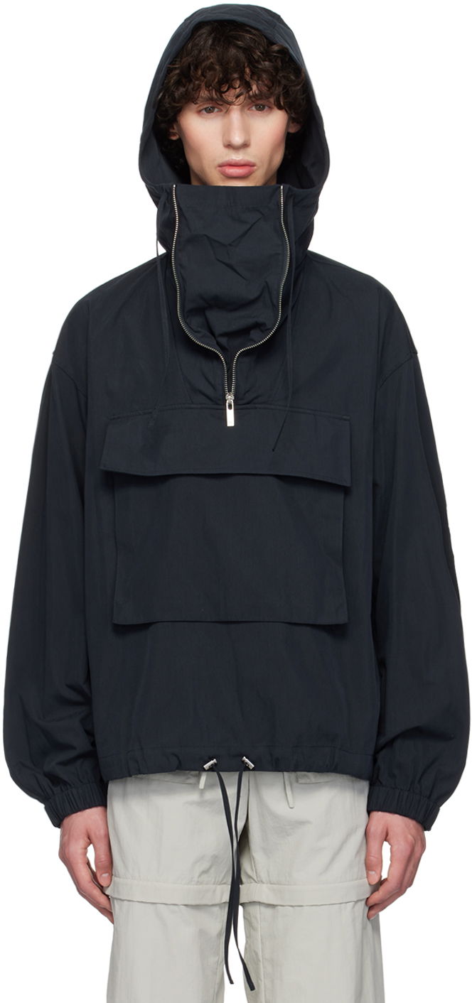 Vetrovka Helmut Lang Gusset Hooded Jacket Mornarica | O04HM101
