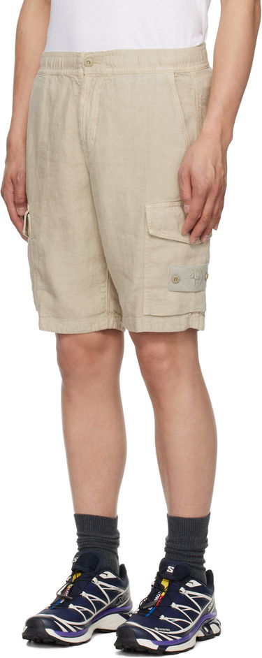 Kratke hlače Stone Island Stone Island Diagonal Linen Shorts Bež | K1S15 L100001 S00F8, 3