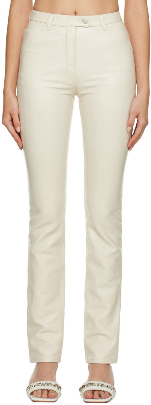 Hlače Courrèges Courrèges Slim-Fit Trousers Bela | 322CPA071VY0003