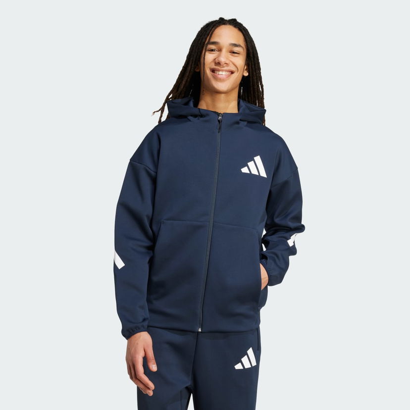 Jakna adidas Performance Z.N.E. Full-Zip Hooded Jacket Mornarica | JW4718