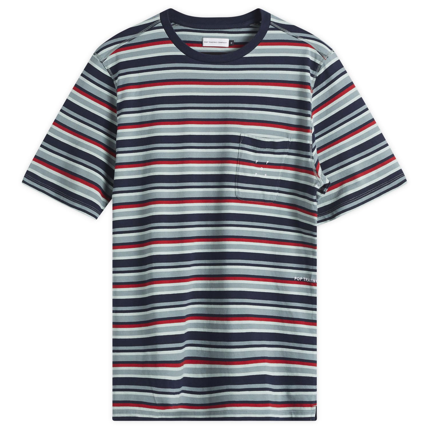 Majica Pop Trading Company Pop Trading Company Striped Pocket T-Shirt, Size Large Večbarvna | POPSS25-02-007, 0
