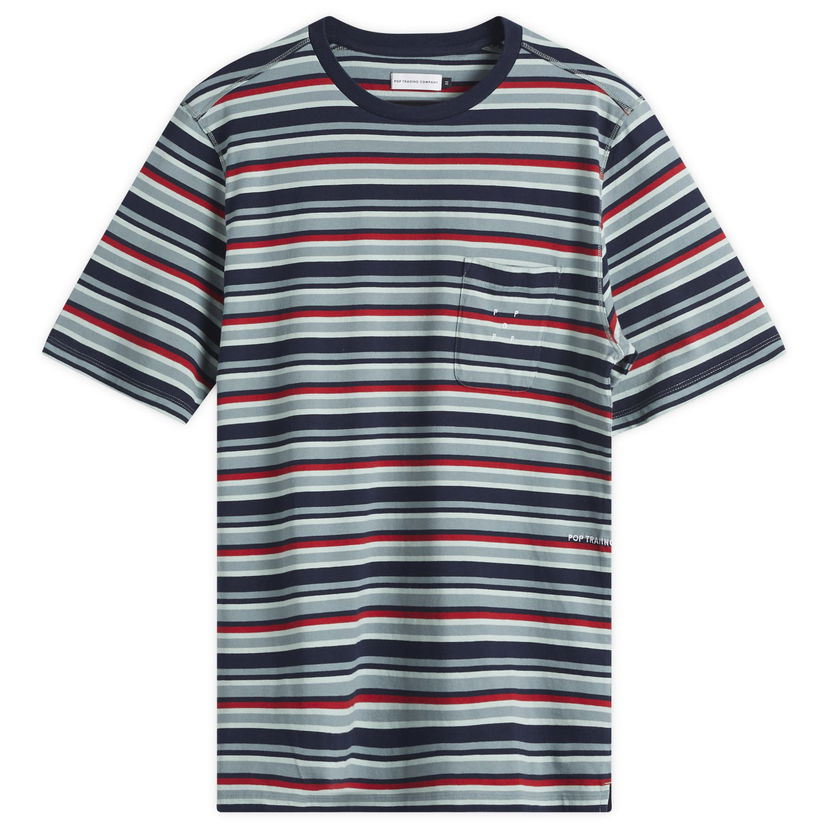 Majica Pop Trading Company Pop Trading Company Striped Pocket T-Shirt, Size Large Večbarvna | POPSS25-02-007