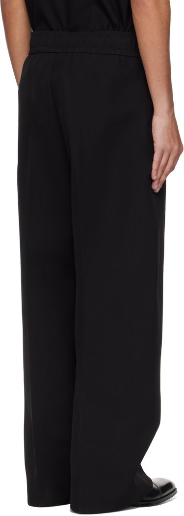 Hlače Fear of God Fear of God Drawstring Wide Leg Trousers Črna | FGE240-407WCT, 2