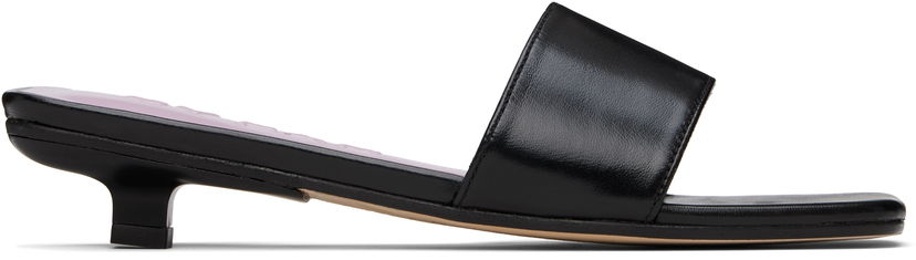 Nega čevljev BY FAR BY FAR Ceni Creased Leather Heeled Sandals Črna | MWFHO014LL002BK001PL