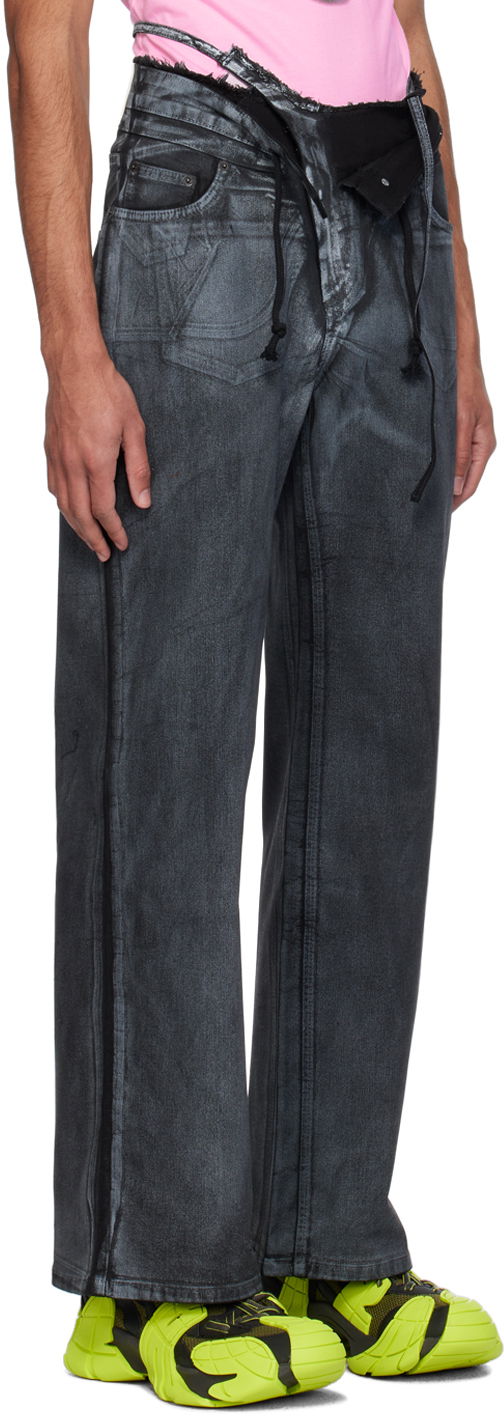 Kavbojke Ottolinger Ottolinger Double Fold Jeans Črna | 1702812, 1