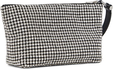 Torbica Alexander Wang Alexander Wang Heiress Crystal-Embellished Wristlet Pouch Črna | 70424N13M, 2
