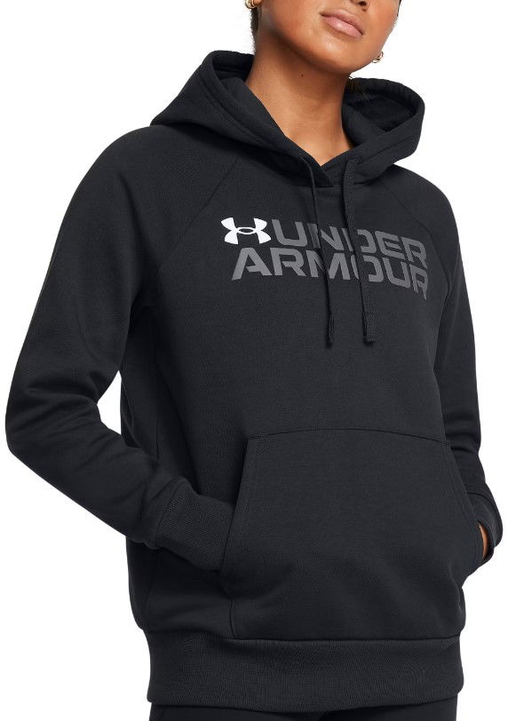 Pulover Under Armour Fleece Wordmark Hoodie Črna | 1386512-001