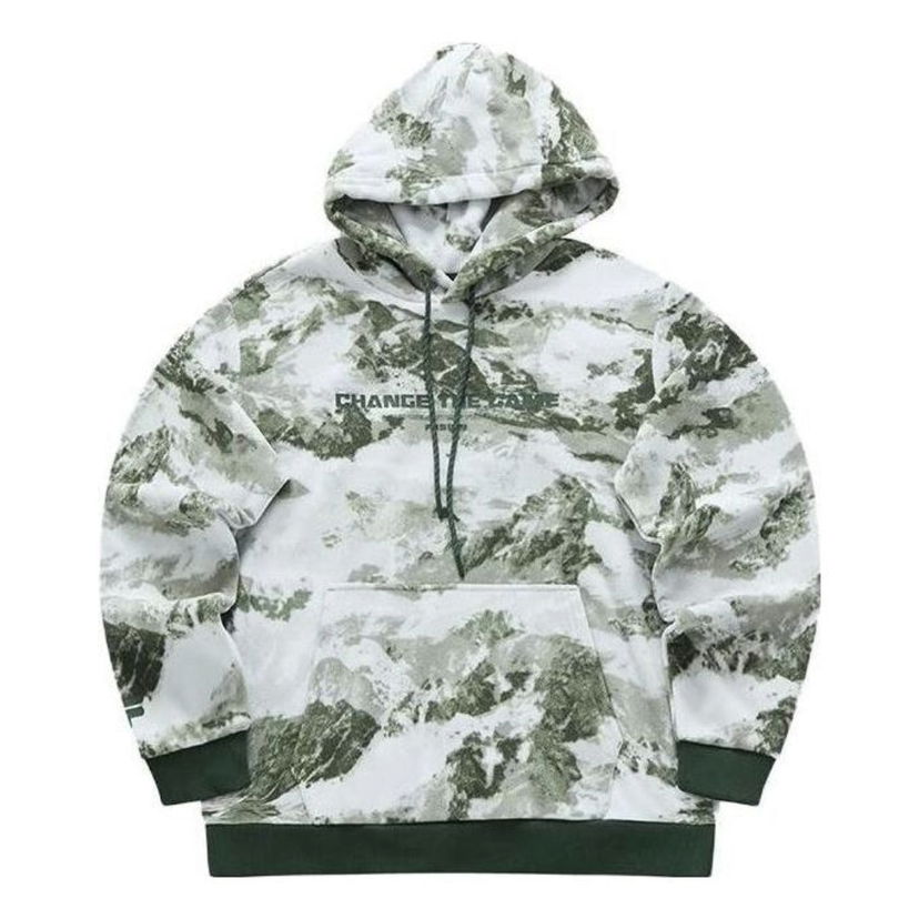 Pulover FILA Fusion Mountain Print Hoodie Bela | T11M341207F-GN