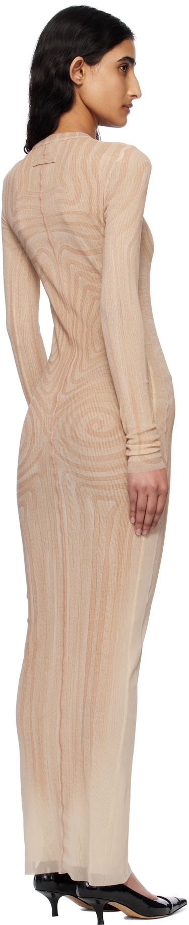 Obleke Jean Paul Gaultier Jean Paul Gaultier 'The Long Spirale' Maxi Dress Bež | 25/34-F-RO390-T587-2026, 2