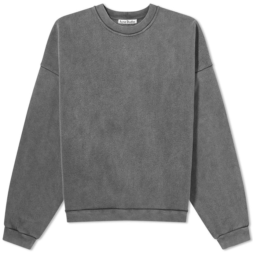 Pulover Acne Studios Fester Vintage Crew Sweat "Faded Black" Siva | CI0137-BM0