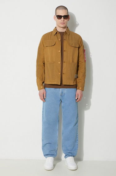 Srajce Alpha Industries Color Block Shirt Bež | 146110, 1