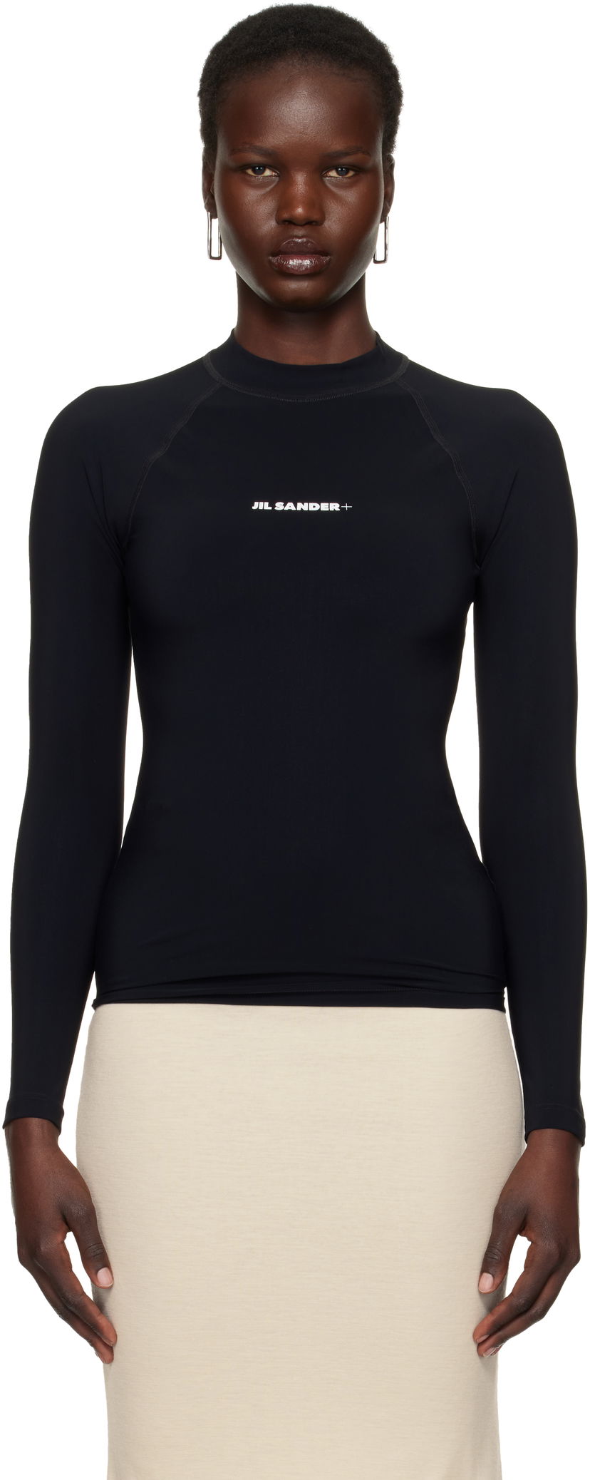 Majica Jil Sander Jil Sander Surf Top Črna | J40NH0022_J20032
