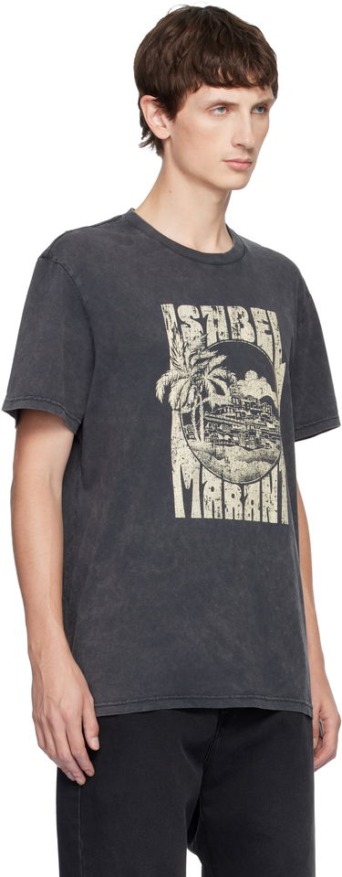 Majica ISABEL MARANT Isabel Marant Honore Graphic Print T-Shirt Bež | 25ATS0052HB-C3N09H, 4