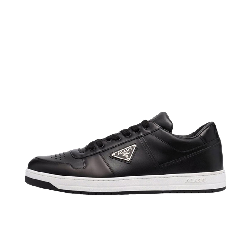 Superge in čevlji Prada Downtown Low Top Sneakers Leather Black Black White Črna | 2EE364_3LJ6_F0002