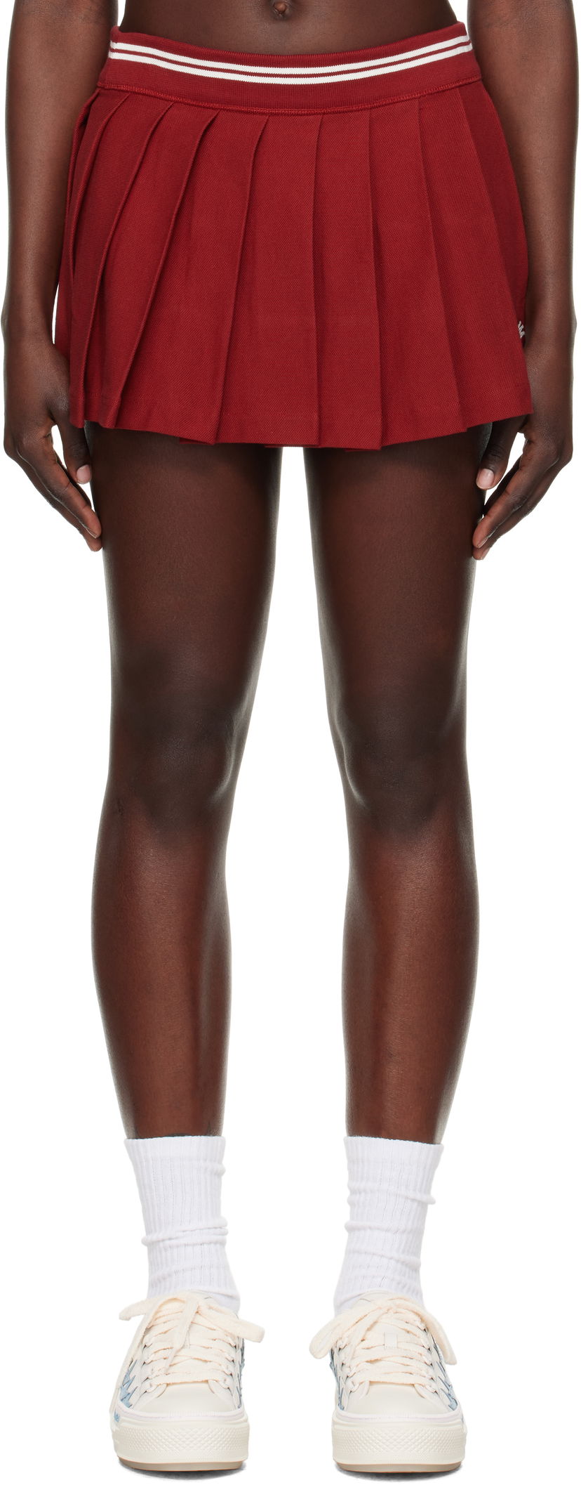 Krila AMIRI AMIRI MA Quad Pleated Miniskirt Rdeča | AWJYKR1001