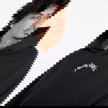 Pulover Palm Angels Palm Angels Back Curved Logo Loose Hoody Črna | PMBB17EF25FLE0041003, 1