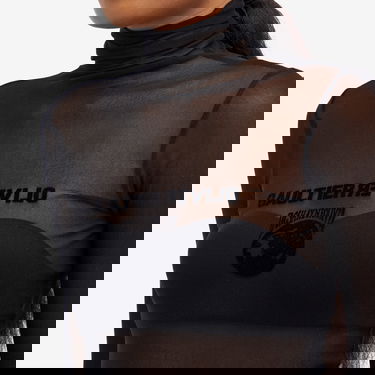 Pulover Jean Paul Gaultier Mesh Turtle Neck Flocked Earth Črna | 24-27-U-TO187I-T001-0000, 5