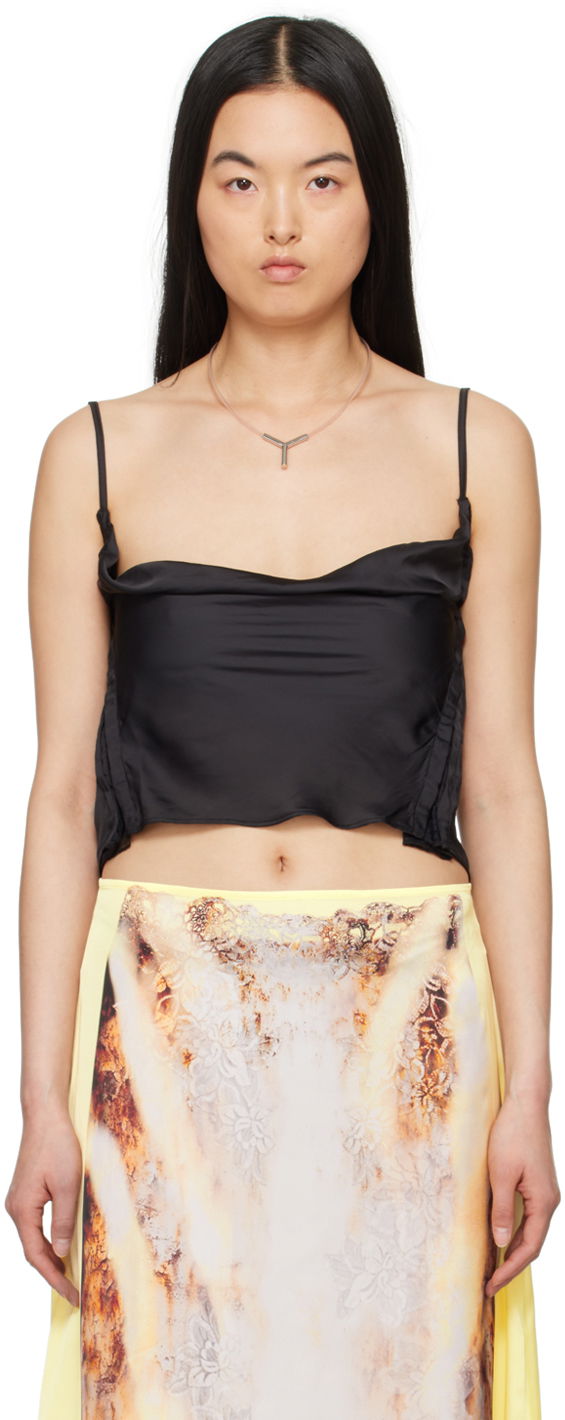 Majica brez rokavov Y/PROJECT Camisole Top Črna | 102TO001