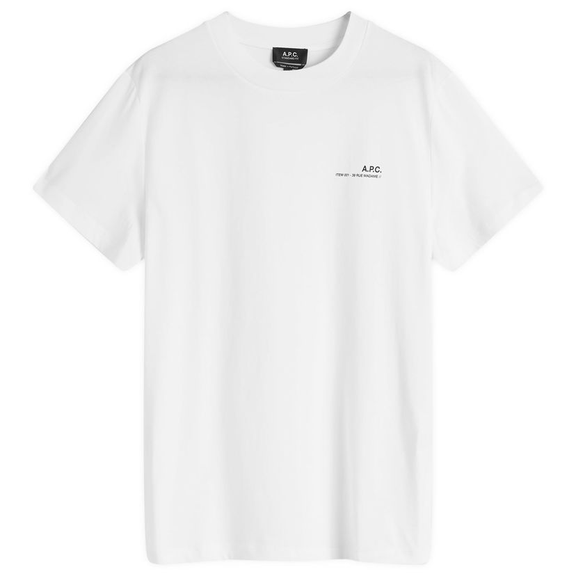 Majica A.P.C. Item Logo T-Shirt Bela | COHBO-M26404-TAG