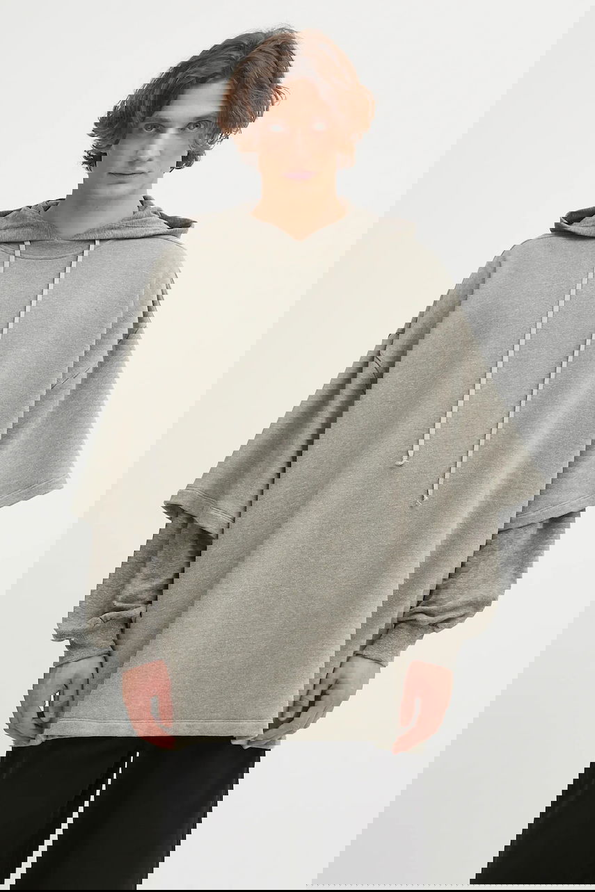 Pulover Rick Owens Rick Owens DRKSHDW Tommy Hustler Hoodie Siva | DU02E7271.FGMJGM, 0