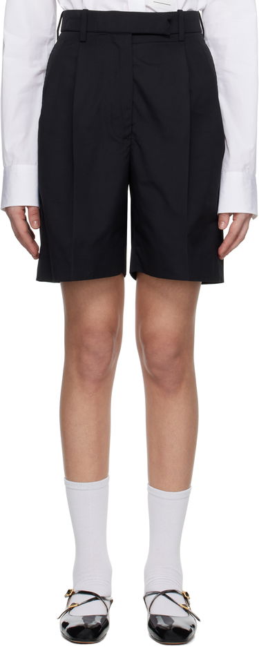 Kratke hlače Thom Browne Thom Browne Typewriter Cloth Double Pleat Shorts Črna | FTC501U-04502, 0