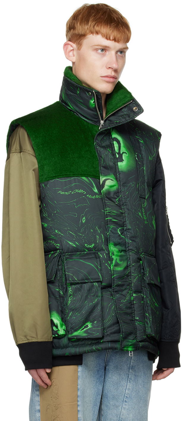 Telovnik Feng Chen Wang Feng Chen Wang Graphic Down Vest Zelena | FUF14VS01, 1