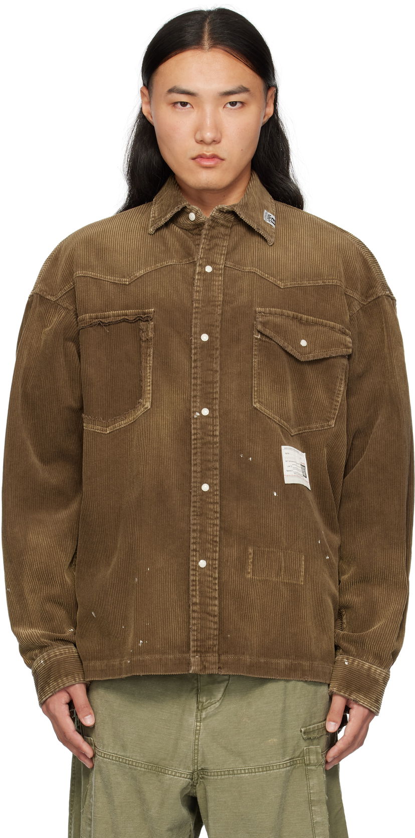 Srajce Maison MIHARA YASUHIRO Corduroy Shirt Rjava | A13SH086