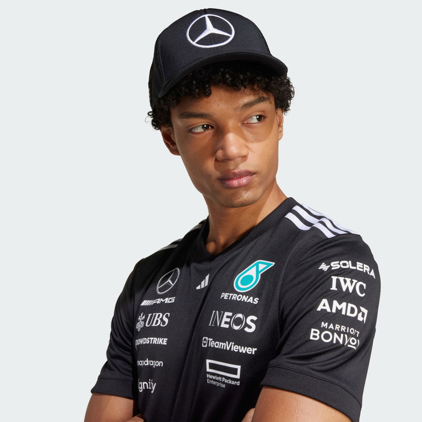 Kapa adidas Performance Mercedes-AMG Petronas Formula One Team Star Trucker Snapback Cap Črna | JX1418
