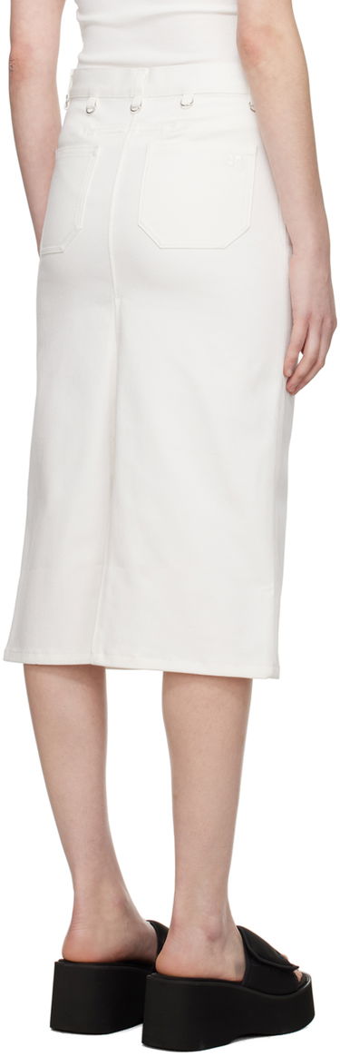 Krila Courrèges Courrèges Multiflex Denim Button-Front Skirt Bela | 124DJU155DE0022, 2