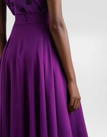 Krila Dolce & Gabbana Dolce & Gabbana Chiffon Midi Skirt Lila | F4C7UTFU1ATF0571, 2