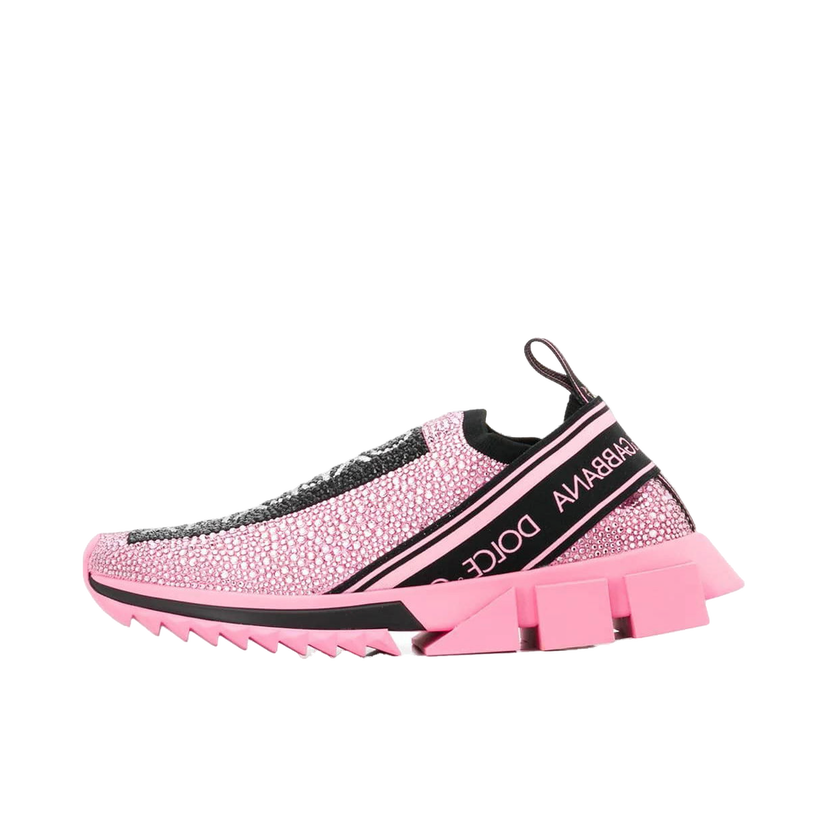 Superge in čevlji Dolce & Gabbana Sorrento Slip On Pink Crystal W Roza | CK1644AZ2848B400