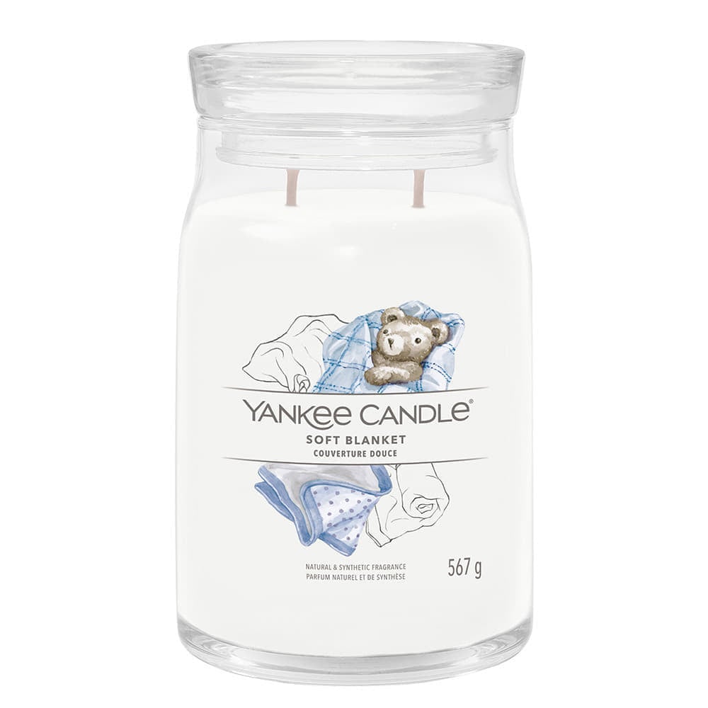 Sveče Yankee Candle Signature Large Jar 2 Wicks Soft Blanket Bela | 40368, 0