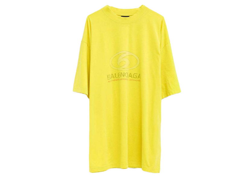 Majica Balenciaga Surfer T-shirt Rumena | 764235 TPVM3