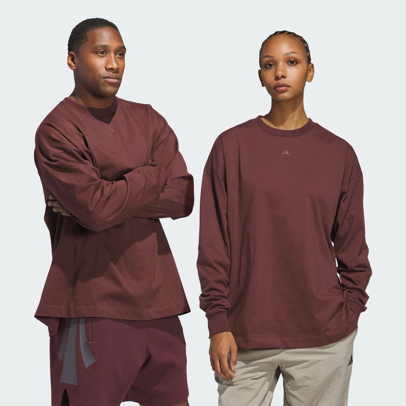 Majica adidas Performance Basketball Long Sleeve T-Shirt Bordo | JD6131